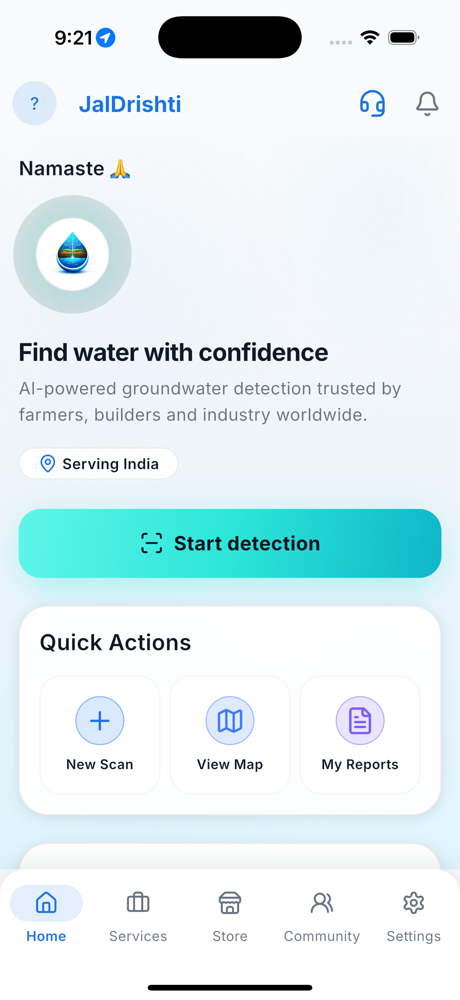 Select a location and scan